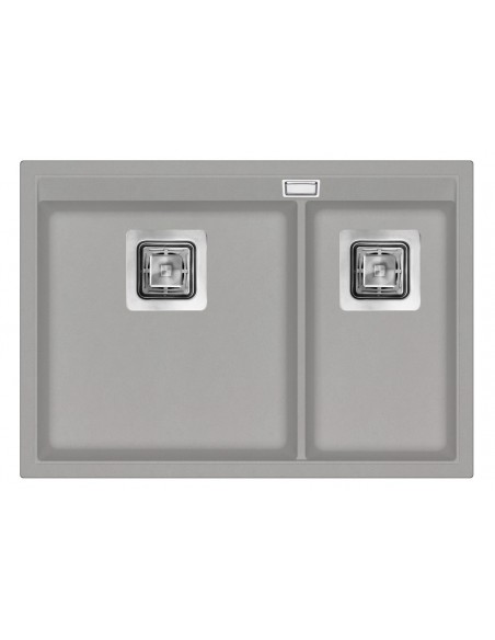 Clearwater Capri 1.75 Fossil Granite Kitchen Sink Square Waste QUAREX CAPN175FL
