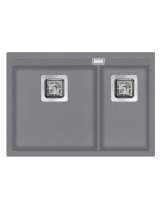 Clearwater Capri 1.75 Steel Granite Kitchen Sink Square Waste QUAREX CAPN175ST