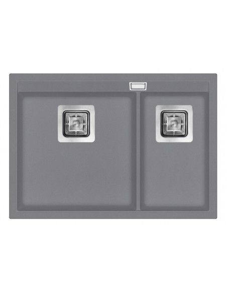 Clearwater Capri 1.75 Steel Granite Kitchen Sink Square Waste QUAREX CAPN175ST