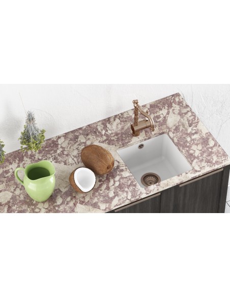 Ash, Nova square single bowl kitchen sink 380 x 380mm