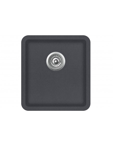 Clearwater Slate kitchen sink, 1.0 single bowl, 420 x 460mm, Inset or undermount fitting N370