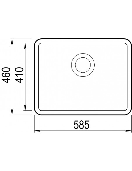 Clearwater Nova N535 Kitchen Sink, 1.0 Bowl Inset or undermount, 585 x 460mm