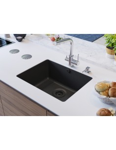 Clearwater Nova N535, Quarex Granite kitchen sink, Slate granite, Inset or undermount 2