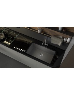 SLATE Black Granite Kitchen Sink, Clearwater Nova, 810 x 460mm, Extra deep bowl 2