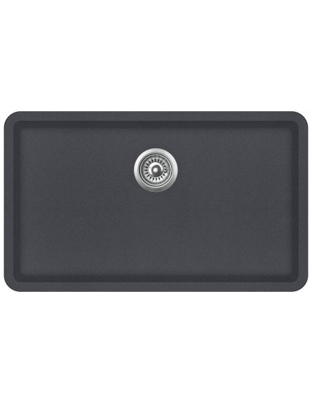 SLATE Black Granite Kitchen Sink, Clearwater Nova, 810 x 460mm, Extra deep bowl