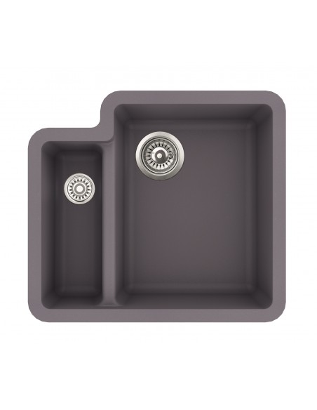 Steel Quarex 1.5 Bowl Kitchen Sink, N150 Nova, Inset or undermount, hardwearing granite Steel