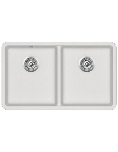 Clearwater Nova, Large 2.0 Double Bowl Kitchen Sink, Granite Blizzard, 810 x 480mm