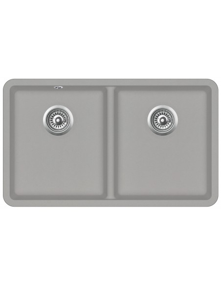 Clearwater Nova, Large 2.0 Double Bowl Kitchen Sink, Granite Fossil, 810 x 480mm