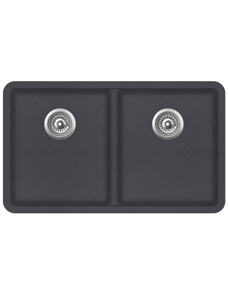 Clearwater Nova, Large 2.0 Double Bowl Kitchen Sink, Granite Slate 810 x 480mm