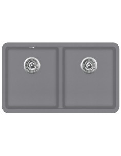 Clearwater Nova, Large 2.0 Double Bowl Kitchen Sink, Granite Steel 810 x 480mm