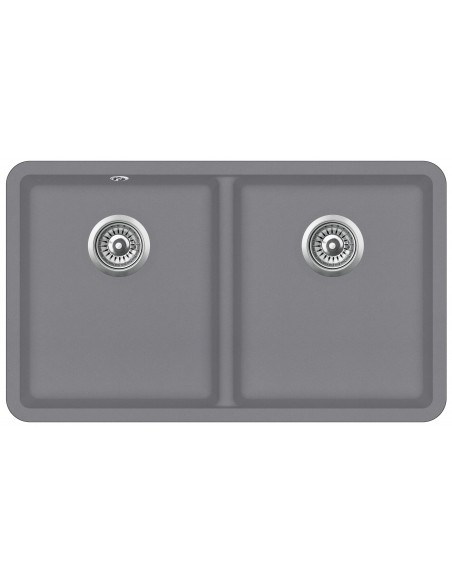 Clearwater Nova, Large 2.0 Double Bowl Kitchen Sink, Granite Steel 810 x 480mm