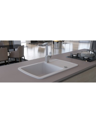 Clearwater Gemini Kitchen Sink Blizzard 1.0 Granite Compact Reversible GEMD100SBL