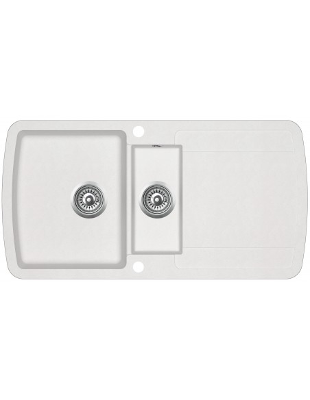 Clearwater Gemini Granite Blizzard Kitchen Sink 1.5 Reversible GEMD150SBL