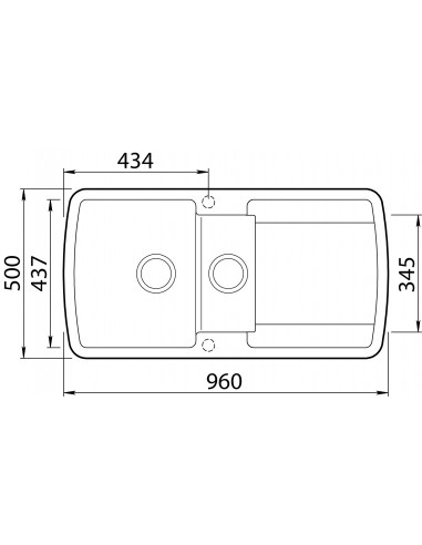 Clearwater Gemini Granite Blizzard Kitchen Sink 1.5 Reversible GEMD150SBL