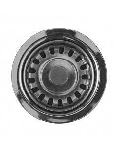 60mm Waste Plug Chrome Basket Strainer Kitchen Sink 70mm Flange W60C