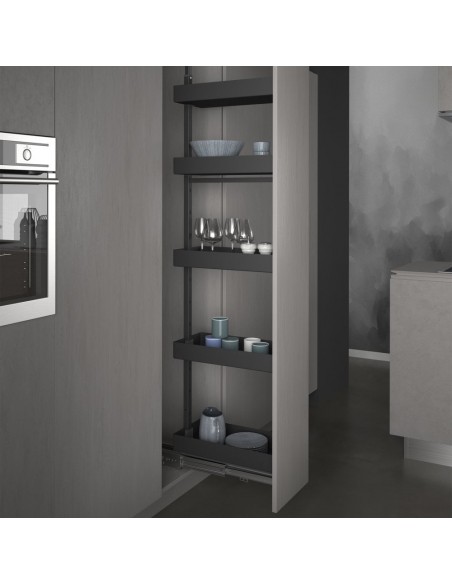 Sige 300mm Tall Larder Kitchen Pull Out 1880-2180 Proline Solid Trays I560-073