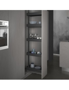 Sige 400mm Tall Larder Kitchen Pull-Out 1880-2180 Proline Anthracite I560-074