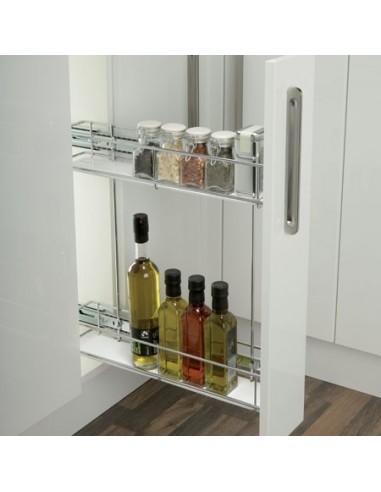150mm Base Pull Out Softclosing + White Inserts Bottle Rack 54525200