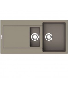 Clearwater Carina D150 Concrete Granite Quarsil Kitchen Sink & Waste CARD150CN