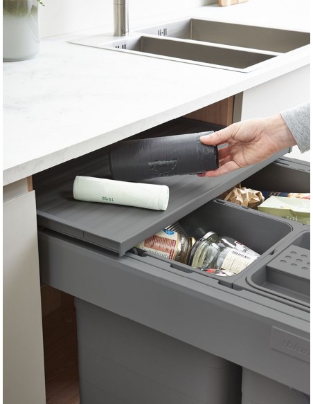 400mm ECO-Top Waste Bin 46.2L Kitchen Blumotion Door Fix BioBin Caddy 5040.1042+VEO