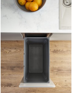300mm Ninka ECO-Base Waste Bin 46.2L Blum Legrabox Drawer Grey BioBin ECO64G 2