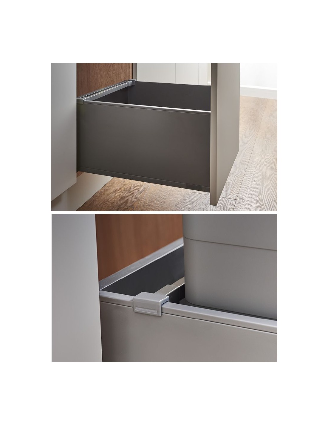 500mm Ninka ECO-Base Waste Bin Blum Legrabox Drawer ECO88G5