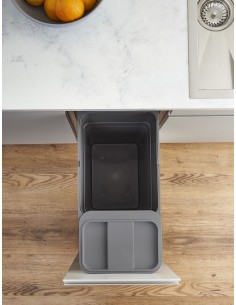 300mm ECO-Base Waste Bin Ninka 44.2L Blum Drawer Legrabox Grey ECO44G 2