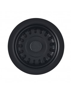 60mm Plug Matt Black Kitchen Sink Basket Strainer Waste Clearwater W60MB