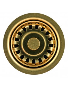 Clearwater 60mm Artisan Brass Plug Kitchen Sink Basket Strainer Waste W60AB
