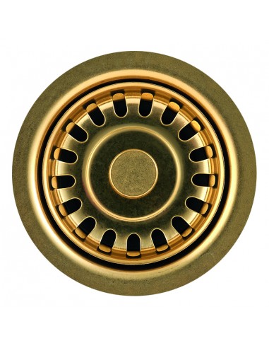 Clearwater 60mm Artisan Brass Plug Kitchen Sink Basket Strainer Waste W60AB