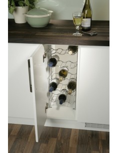 300mm Kitchen Unit Wine-Rack Chrome 15 Bottles Wall / Base Fit 54194200