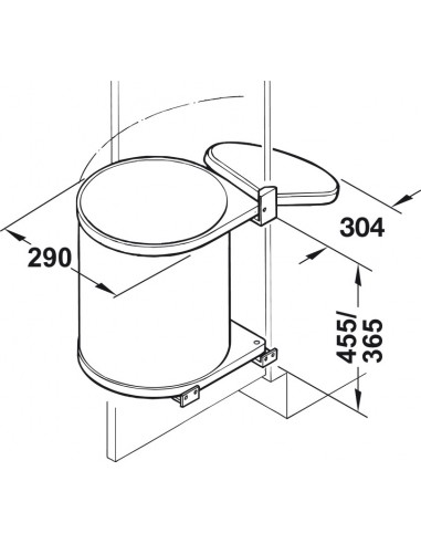Hailo Mono Waste Bin Kitchens 400mm Auto Lid Opening 15L 50212041 Stainless Steel  3515031