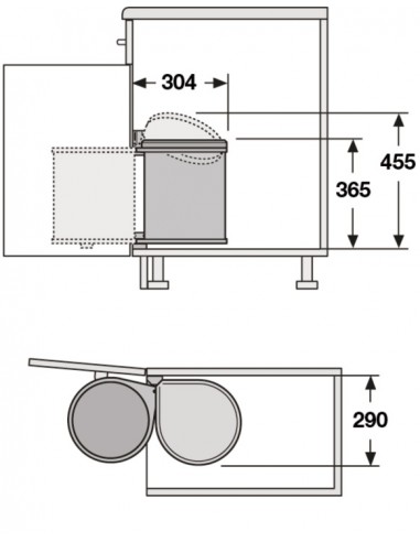 Hailo Mono Waste Bin Kitchens 400mm Auto Lid Opening 15L 50212041 Stainless Steel  3515031