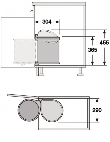 Hailo Mono Waste Bin Kitchens 400mm Auto Lid Opening 15L 50212041 Stainless Steel  3515031
