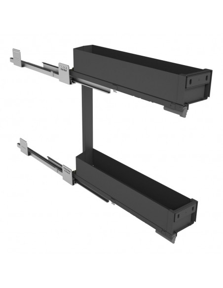 150mm Pull-Out Sige Kitchen Base Storage Anthracite Trays Soft-Closing I560-010