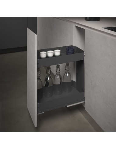 Sige 300mm Kitchen Base Pull Out Proline Anthracite Softclose I561-001