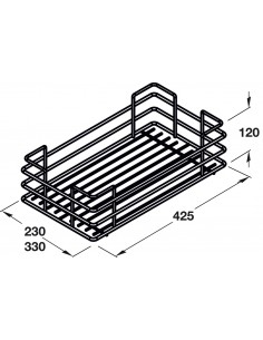 300mm Kitchen Larder Pull-Out Wire Basket 1880-2180H Tall Soft Closing 54987814 2