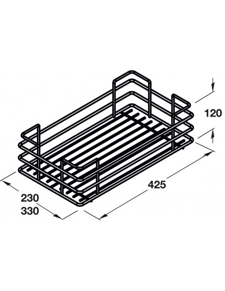 300mm Kitchen Larder Pull-Out Wire Basket 1880-2180H Tall Soft Closing 54987814