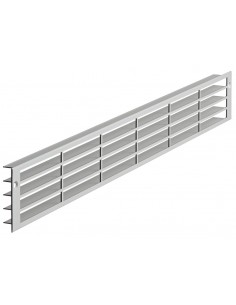 Fridge Plinth Vent Silver 570 x 57mm Airflow 200cm2 Louvre Grill 57524900
