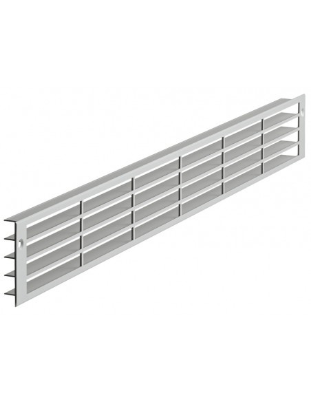 Fridge Plinth Vent Silver 570 x 57mm Airflow 200cm2 Louvre Grill 57524900