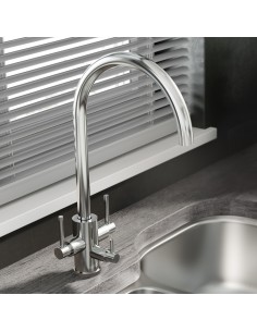 Curvato Trio Water Filter Mixer Kitchen Tap Chrome 1810 CUR/01/CH-TRIO