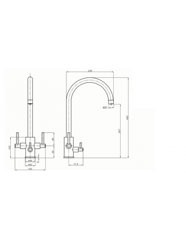 Curvato Trio Water Filter Mixer Kitchen Tap Chrome 1810 CUR/01/CH-TRIO