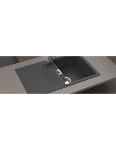 Schock Signus D100 Silverstone Cristadur Granite Kitchen Sink Compact