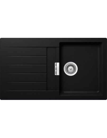 Schock Signus D100 Puro Black Cristadur Granite Kitchen Sink Compact