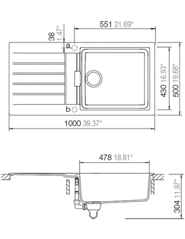 Schock Signus D100L Silverstone Cristadur Granite Kitchen Sink & Waste