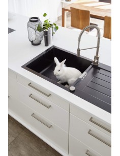 Schock Signus D100L Silverstone Cristadur Granite Kitchen Sink & Waste 2