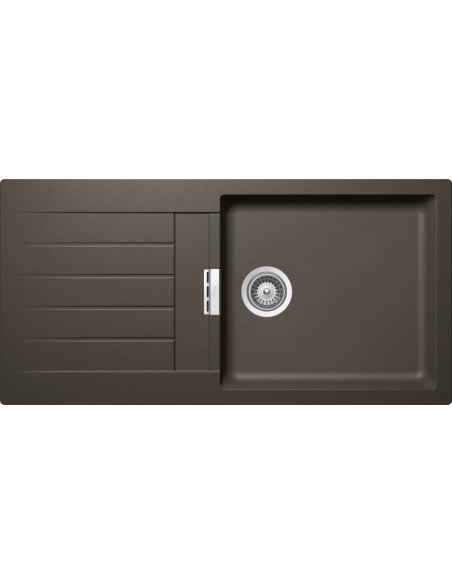 Schock Signus D100L Carbonium Cristadur Granite Kitchen Sink & Waste