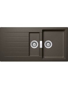 Schock Signus D150 Cristadur Kitchen Sink Carbonium Granite & Waste  SCH-SIGD150ACAR/2562