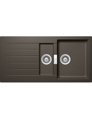 Schock Signus D150 Cristadur Kitchen Sink Carbonium Granite & Waste  SCH-SIGD150ACAR/2562