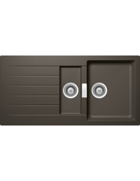 Schock Signus D150 Cristadur Kitchen Sink Carbonium Granite & Waste  SCH-SIGD150ACAR/2562